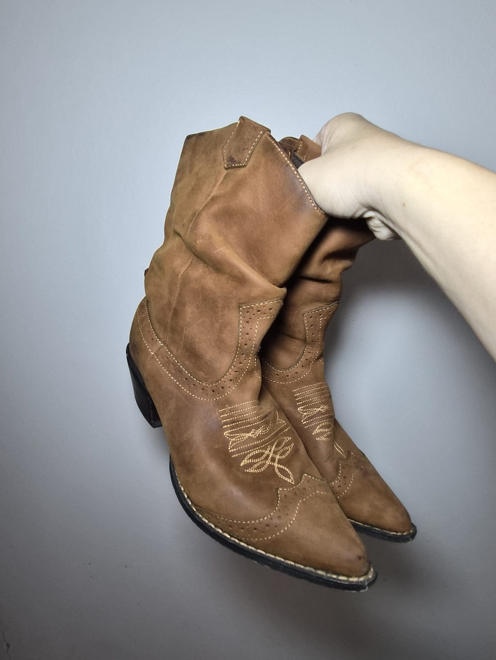 Cowgirl Boots Crush By Durango Brown Western Ankle Booties - Picture 7 of 12